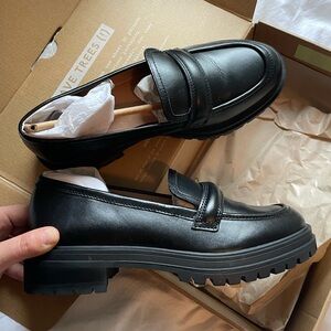 NWT Madewell Black Leather Loafers | The Bradley Lugsole Loafer | Size 7 1/2